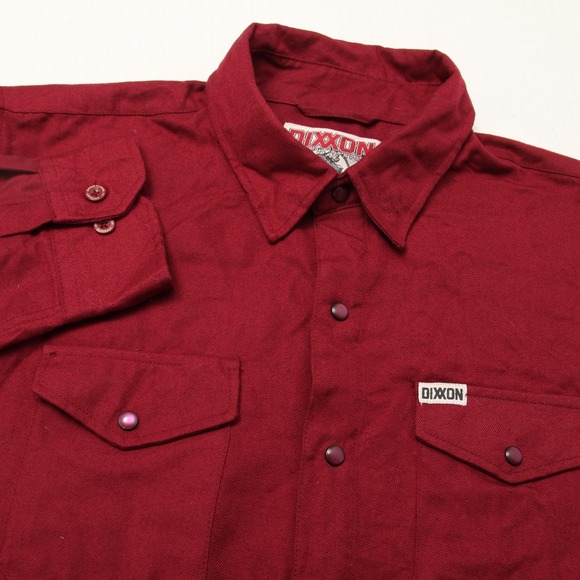 DIXXON Other - Dixxon Flannel Shirt Mens XL D-Tech Plaid Pearl Snap Western Bordeaux Extra